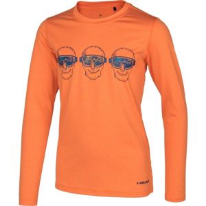Head FRANKIE Dětské triko s dlouhým rukávem, Oranžová,Tmavě modrá, velikost 128-134