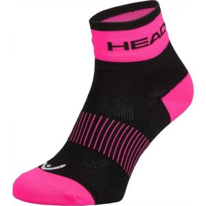 Head SOCKS YELLOW Cyklistické ponožky, Černá,Růžová, velikost