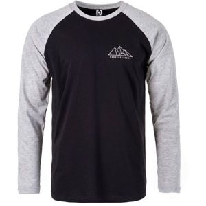 Horsefeathers PEAKS LS T-SHIRT černá XL - Pánské tričko s dlouhým rukávem