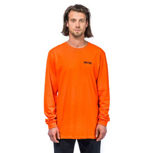 Horsefeathers ELVIN ATRIP T-SHIRT Pánské triko s dlouhým rukávem, Oranžová,Černá, velikost M