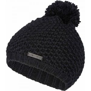 Lewro CATLIN Dívčí pletená čepice, Černá,Stříbrná, velikost 12-15