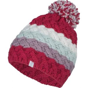 Lewro CLEFAIRY Dívčí pletená čepice, Červená,Bílá,Fialová, velikost 4-7