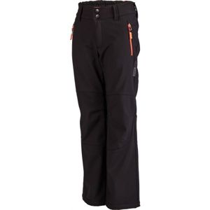 Lewro DAYK Dětské softshellové kalhoty, černá, velikost 116-122