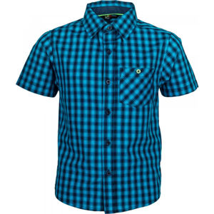 Lewro MELVIN Chlapecká košile, Modrá,Černá, velikost 140-146