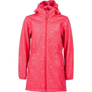 Lewro ORNELLA růžová 116-122 - Dívčí softshellový kabát