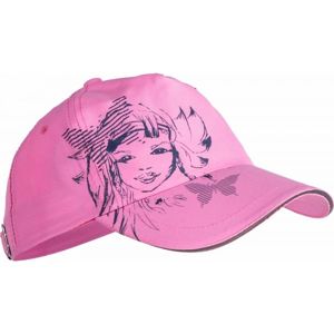 Lewro VILA Dívčí čepice s kšiltem, Růžová,Černá, velikost 12-15