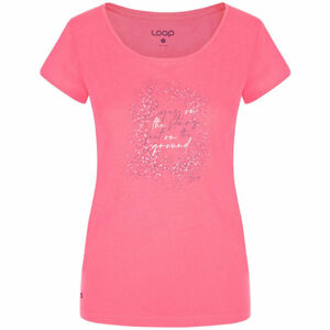Loap BECA Dámské triko, Růžová,Bílá, velikost L