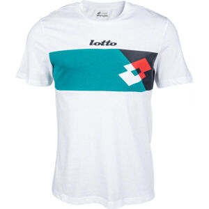 Lotto ATHLETICA OPTICAL TEE JS Pánské tričko, Bílá,Mix,Černá, velikost XL