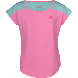 Lotto CHRENIA Dívčí sportovní triko, Růžová,Světle zelená, velikost 116-122