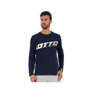 Lotto LOGO IV TEE LS JS Pánské tričko s dlouhým rukávem, tmavě modrá, velikost S