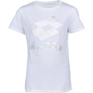 Lotto SMART G TEE JS Dívčí tričko, Bílá,Stříbrná, velikost L