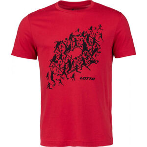 Lotto TEE LOSANGA PLUS III JS Pánské tričko, Červená,Černá, velikost S