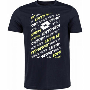 Lotto TEE SUPRA III JS Pánské tričko, Tmavě modrá,Bílá,Žlutá, velikost XXL