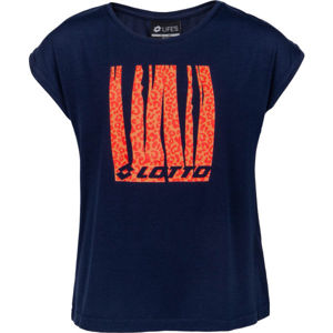 Lotto VICA Dívčí triko s krátkým rukávem, Tmavě modrá,Oranžová, velikost 116-122