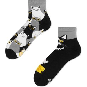 MANY MORNINGS BLACK CAT QUARTER Ponožky, mix, velikost 39-42