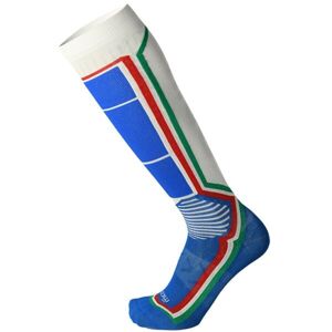 Mico CALZA SKI LIGHT ODOR ZERO X-STATIC Vysoké lyžařské ponožky unisex, bílá, velikost M