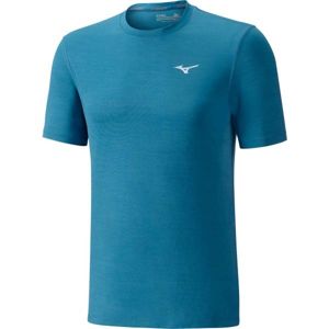Mizuno IMPULSE CORE TEE modrá L - Pánské běžecké triko s krátkým rukávem