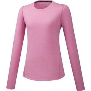 Mizuno IMPULSE CORE LS TEE růžová XL - Dámské běžecké triko s dlouhým rukávem