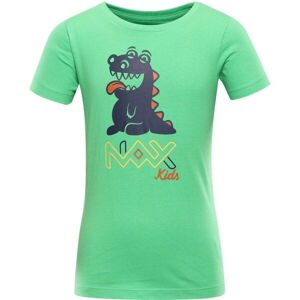 NAX LIEVRO Dětské bavlněné triko, zelená, velikost 116-122