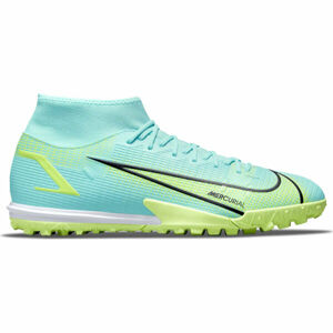 Nike MERCURIAL SUPERFLY 8  ACADEMY TF Pánské turfy, Tyrkysová,Světle zelená,Bílá, velikost 46