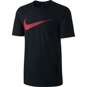 Nike NSW TEE HANGTAG SWOOSH M černá S - Pánské tričko