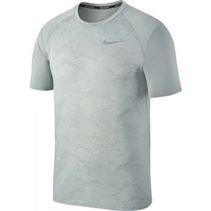 Nike BRTHE MILER TOP šedá XL - Pánské běžecké triko