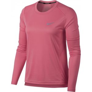 Nike MILER TOP LS W růžová XL - Dámský běžecký top