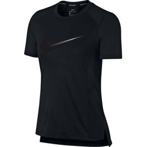 Nike MILER TOP SS HBR černá L - Dámské běžecké triko