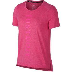 Nike MILER TOP SS JDI růžová L - Dámské běžecké triko