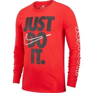 Nike NSW TEE LS JDI červená L - Pánské triko
