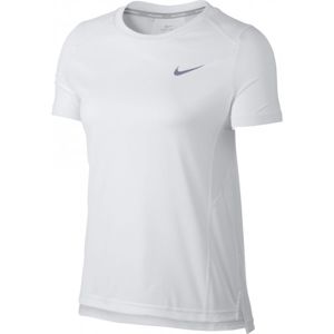 Nike MILER TOP SS W bílá XL - Dámské triko s krátkým rukávem
