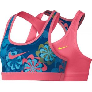 Nike NP BRA CLASSIC REV AOP1 G růžová M - Dětská sportovní podprsenka