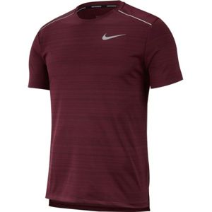Nike NK DRY MILER TOP SS červená L - Pánské běžecké triko