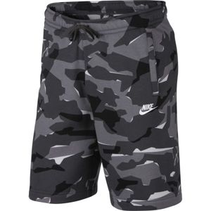 Nike NSW CLUB CAMO SHORT šedá S - Pánské kraťasy