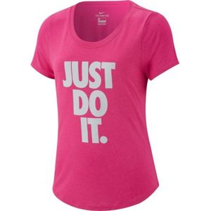 Nike TEE LEG SCOOP JDI růžová XL - Dívčí sportovní triko