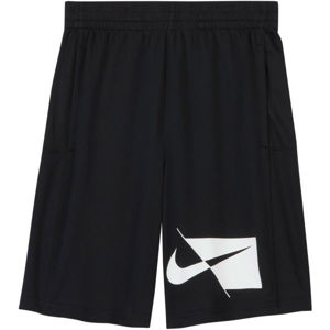Nike DRY HBR SHORT B Chlapecké tréninkové šortky, Černá,Bílá, velikost L