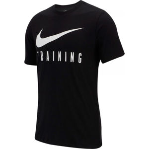 Nike DRY TEE NIKE TRAIN M Pánské tričko, Černá,Bílá, velikost S