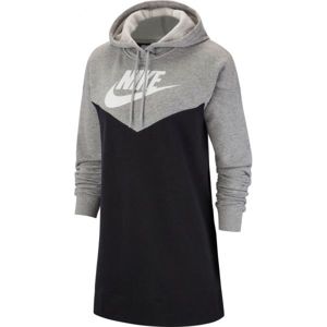 Nike NSW HRTG HOODIE DRESS SB Dámské šaty, šedá, velikost XXL