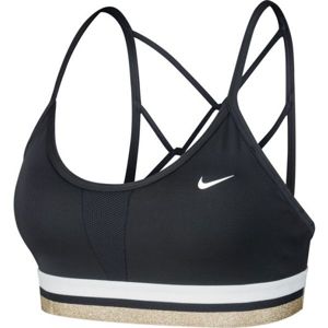 Nike GL DK INDY BRA Dámská podprsenka, Černá,Bílá,Zlatá, velikost