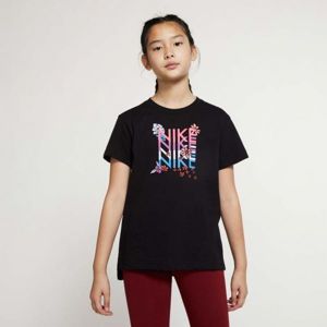 Nike NSW TEE DPTL SUPER GIRL WILD Dívčí tričko, Černá,Mix, velikost