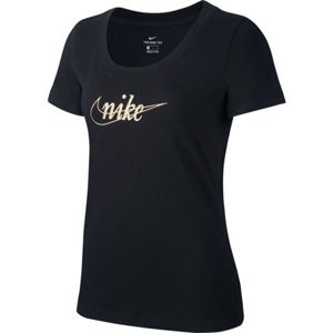 Nike NSW TEE GLITTER 1 W černá L - Dámské tričko