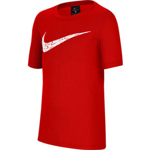 Nike CORE PERF SS TOP B Chlapecké tréninkové tričko, Červená,Bílá, velikost