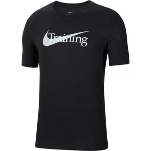 Nike DFC TEE SW TRAINING Pánské tréninkové tričko, Černá,Bílá, velikost XXL