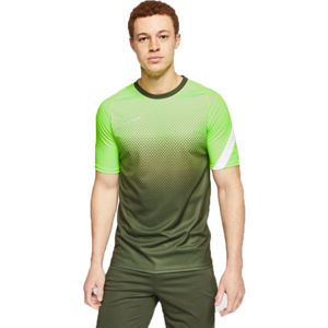 Nike DRY ACD TOP SS GX FP M Pánské fotbalové tričko, Khaki,Světle zelená,Bílá, velikost XXL