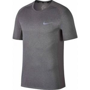 Nike DRY MILER TOP SS šedá M - Pánské běžecké tričko
