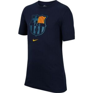 Nike FC BARCELONA Dětské tričko, tmavě modrá, velikost S