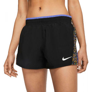 Nike ICNCLSH SHORT 10K W Dámské šortky, Černá,Bílá,Mix, velikost M