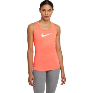Nike DRI-FIT Dámské sportovní tílko, Oranžová,Bílá, velikost S