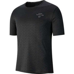 Nike MILER RUN DIVISION Pánské běžecké tričko, Černá,Šedá, velikost XL