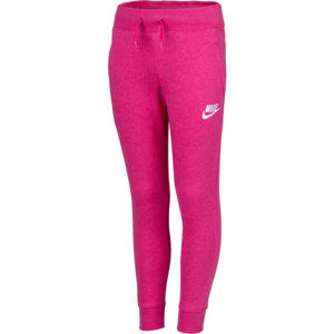 Nike NSW PE PANT G Dívčí tepláky, růžová, velikost